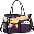 RAINSMORE Laptop Bag for Women 15.6 Inch Work Teacher Tote Nurse Bag Professional Laptop Tote Computer Messenger Shoulder Bags Large Handbag Business Office Work Briefcase
