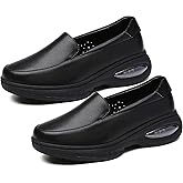 Women's Nurse Shoes Comfortable Nurses Anti Slip Healthcare Nursing Shoes Leather Breathable Restaurant Service Work Casual Athletic Loafers