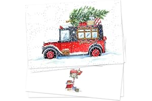 Zhanmai 50 Pcs Christmas Thank You Postcards Mail Carrier Thank You Postcards 4'' x 6'' Mail Carrier Christmas Postcards Mailbox Mail Carrier Thank You Cards for Xmas Holiday Mail Greetings Gifts