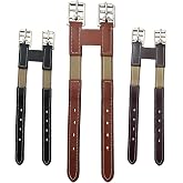 Majestic Ally Leather Girth Extender with Heavy-Duty Elastics, Durable, Flexible