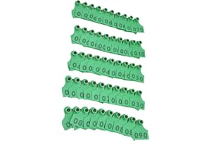Livestock Ear Tags, Numbered 001-100, 100-Pack Green TPU, for Sheep Cattle Pigs, Farm Animal Identification, 4.7x4.1cm
