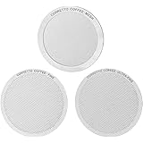 Set of 3 Pro Reusable Filters for AeroPress Coffee Maker - FINE, ULTRA-FINE and MESH - Premium Stainless Steel - Brewing Guide Included