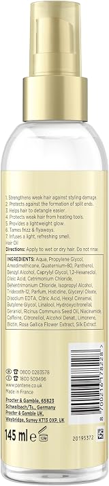 Pantene Hair Oil & Heat Protection Spray 145ml Biotin Leave-In Detangler view 6