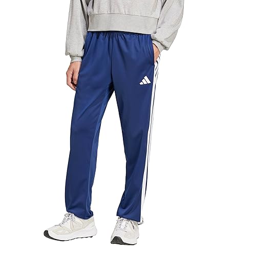 adidas Men's Tall Size 3-Stripes Tricot Opem Hem Track Pants, Dark Blue