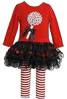 Bonnie Jean Little Girls Lollipop Christmas Holiday Dress Leggings |  Desertcart Cayman Islands