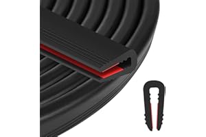 ToLanbbt Rubber Edge Trim U Channel - 1/8" Self Adhesive Sheet Metal Edge Guard Protector, EPDM Seal Strip for Car Doors, Steel Plates, Glass, Hatches, Table Corners, Fit 1/8"(3.2mm), 10Ft, Black