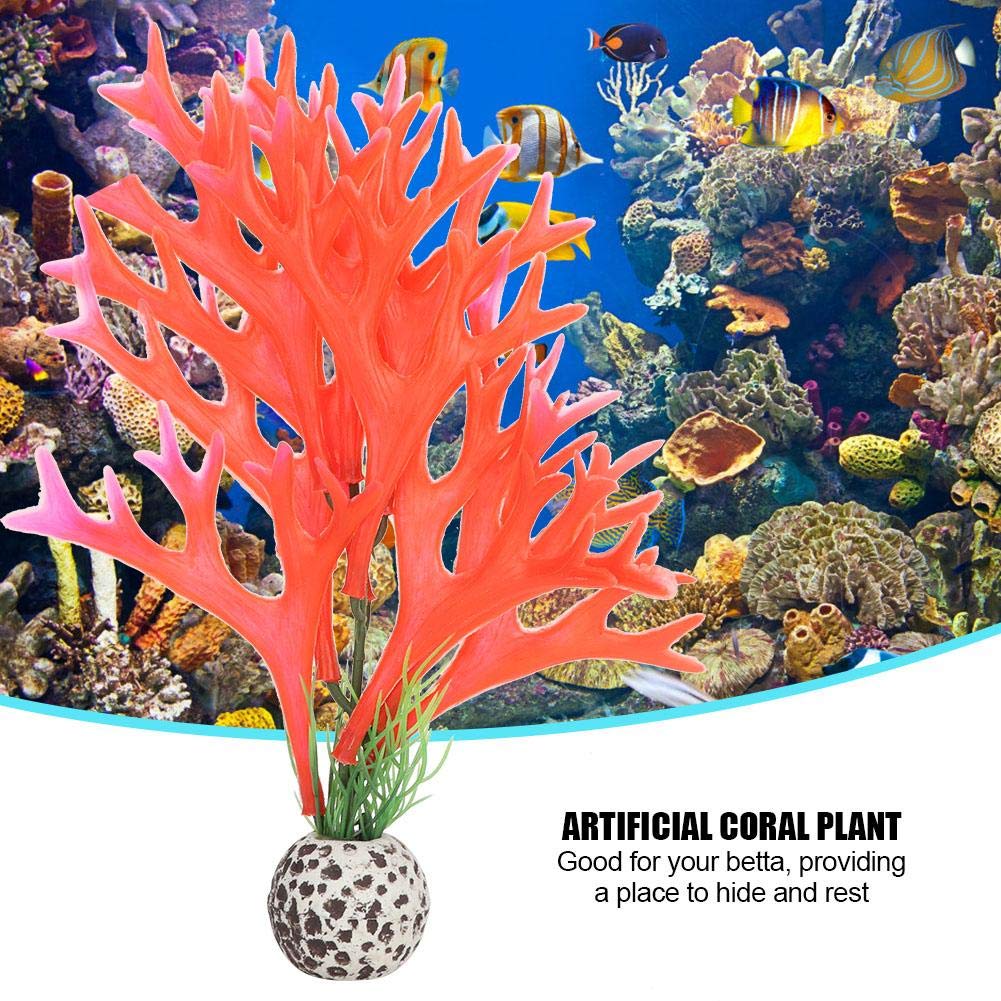 Hffheer Plant Large Aquarium Plants Vivid Artificial Coral Plastic