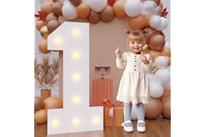 Bugame 3FT Marquee Numbers, Large Light Up Numbers for 1st 15th Birthday Decorations Warm Light Marquee Numbers 3 Feet Tall for Anniversary Party Decor, Number 1
