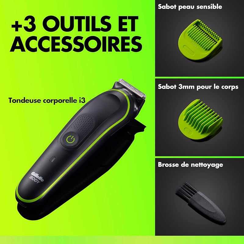 Labs Body Plus Intimate Tondeuse Homme i3, 3 Accessoires, Noire — photo 7 sur 7