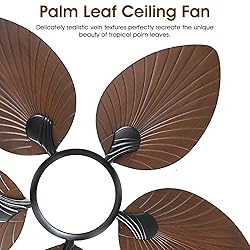 Wiviniya Tropical Ceiling Fans with Lights and