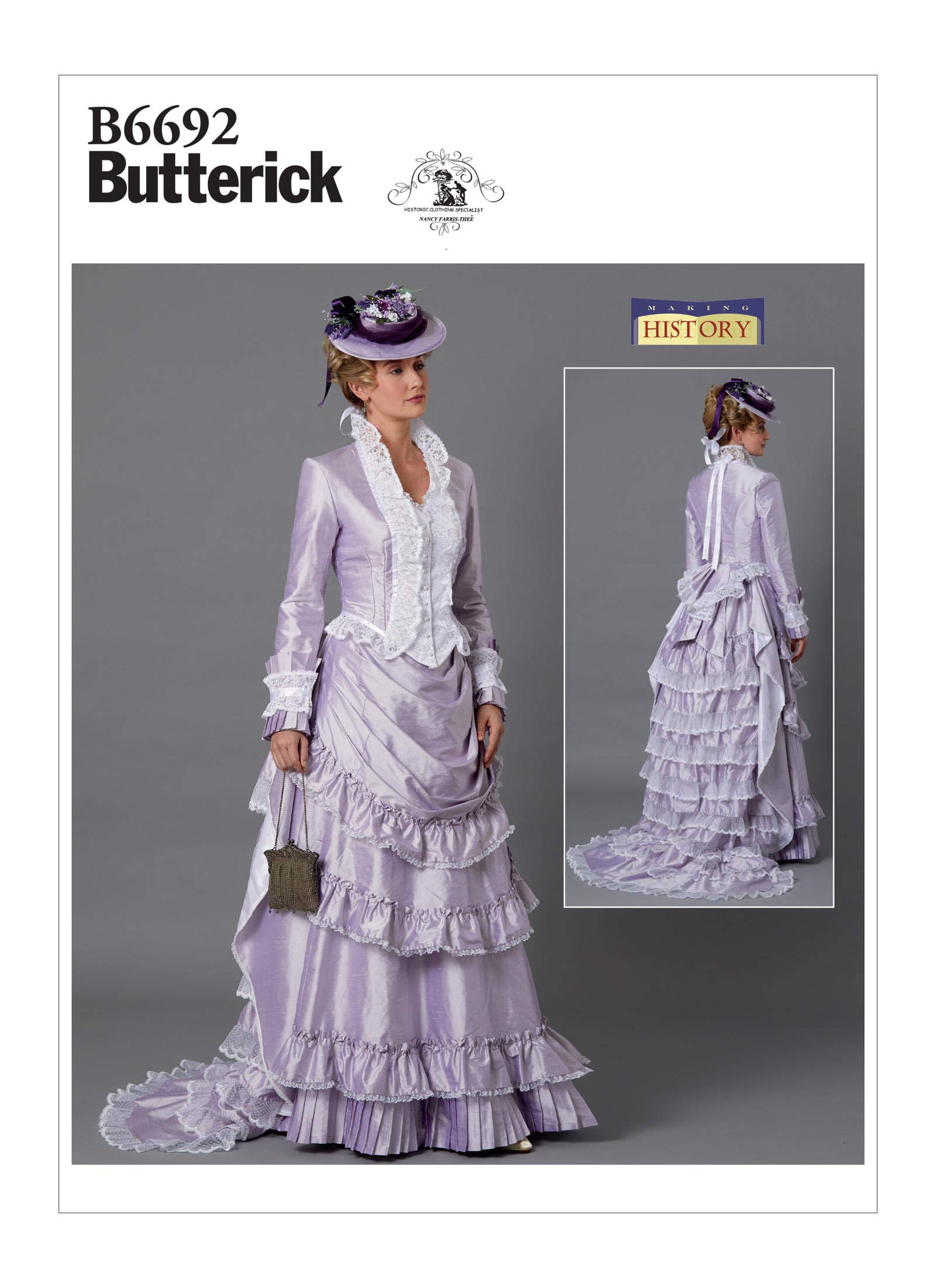 Butterick Sewing Pattern, Paper, White, Various, B6692E5