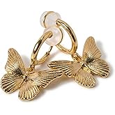 Comfortable Gold Clip-On Earrings for Women – Adjustable, Non-Pierced Ears, Pain-Free Wear
