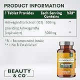 Beauty & Co Ashwagandha 5000mg 90 Tablets High Strength UK Made Vegan view 6