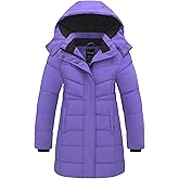 Wantdo Girl's Puffer jacket Warm Insulated Winter Coat Lightweight Water-Resistant Padded Parka with Hood