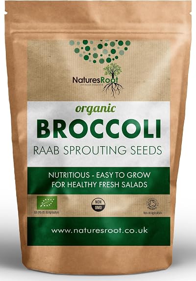 Natures Root Organic Broccoli Sprouting Seeds 250g Non GMO Microgreen