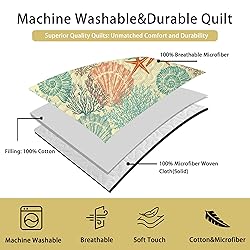 Tritard 3 Piece Coastal Quilt Sets Full/Queen Size