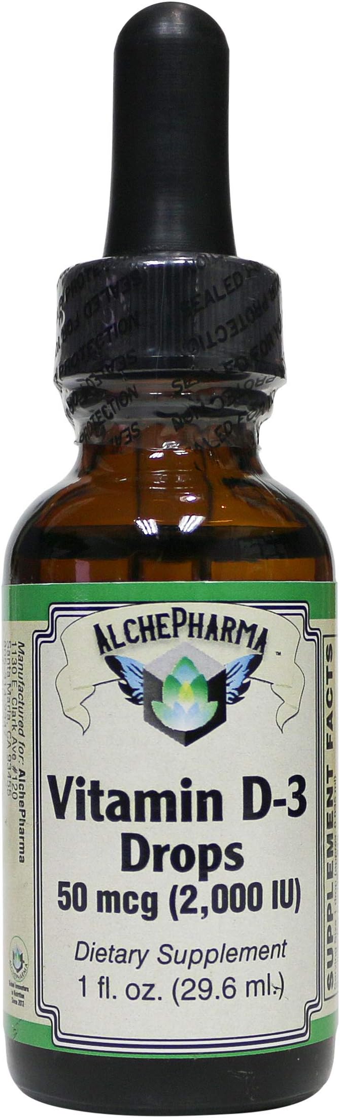 [New] AP Vitamin D-3 Drops, 2000 IU/50 mcg per Liquid Drop 845 Servings per Bottle