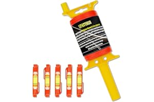 UPATTHUB Mason Line String #18, 540 Feet Braided Nylon String Line, Fluorescent Orange for Precision Work, DIY, and Gardening Projects, Clear String with 5 Built-in Levels