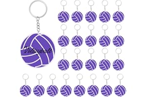 DLUGOPIS 12 Pcs Volleyball Keychain Bulk Volleyball Gifts Stuff For Team Teen Girls (12, Purple)