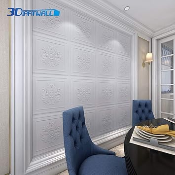 3dartwall Panel De Pared 3d De Pvc Blanco Mate Diseno Moderno