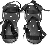 QWORK Gunite Spiked Shoes 25mm Short Spikes Epoxy Floor Black 1 Pair