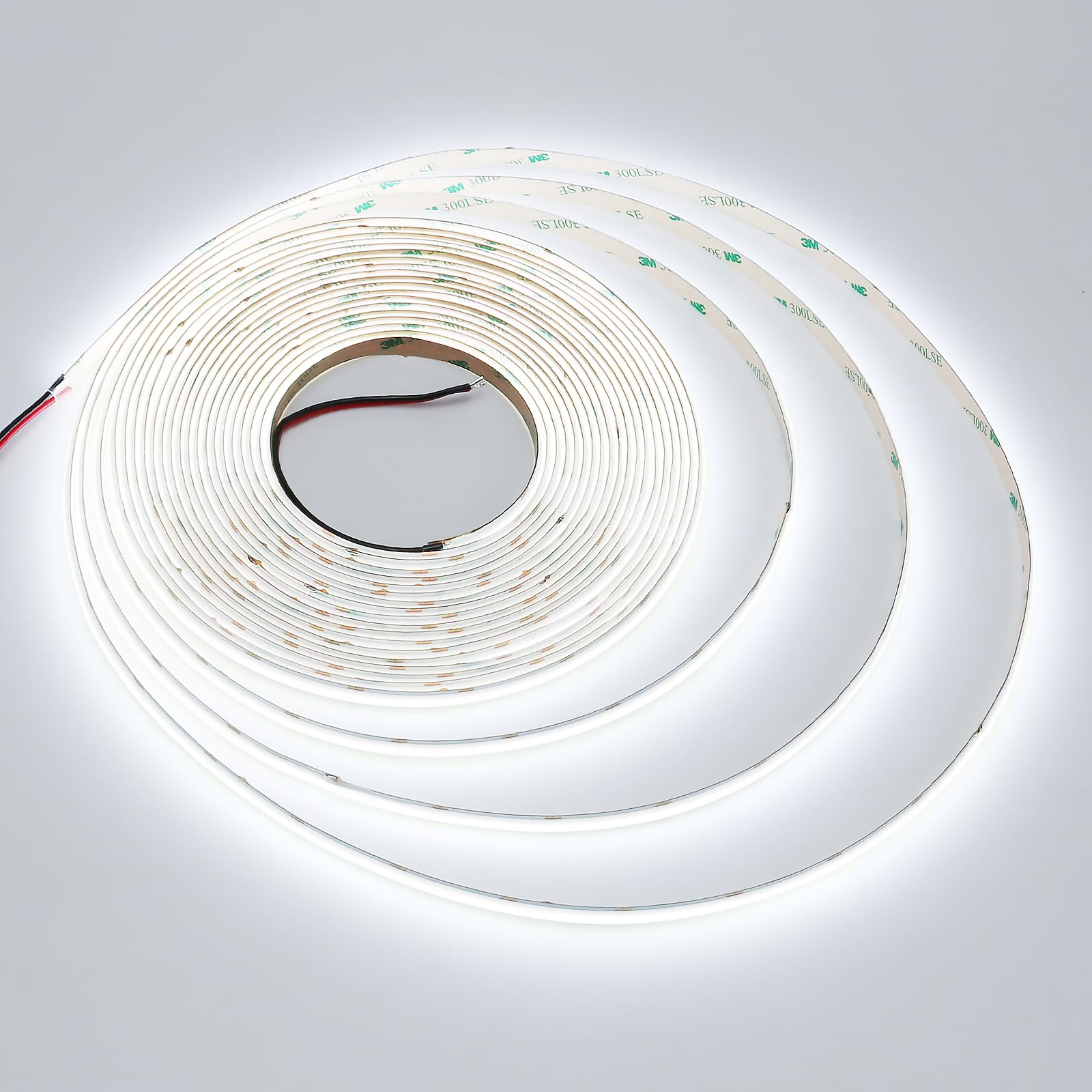 JOYLIT 10M COB LED Strip Light 24V 6000K Cool White 120 Degree Indoor, 384LEDs/M High Density Bright Dotless LED Tape CRI 90+, Stick LED Light Strip for Bedroom, Under Cabinets (LED Strip Only)