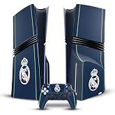 Head Case Designs Officially Licensed Real Madrid CF Dark Blue Badge Vinyl Sticker Gaming Skin Decal Cover Compatible With Sony PlayStation 5 PS5 Pro Disc Edition Console &amp; DualSense Controller