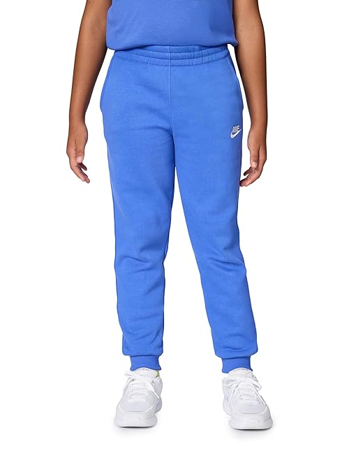 Nike Big Kid's Sportswear Club Fleece Joggers, Comet Blue/White, Medium