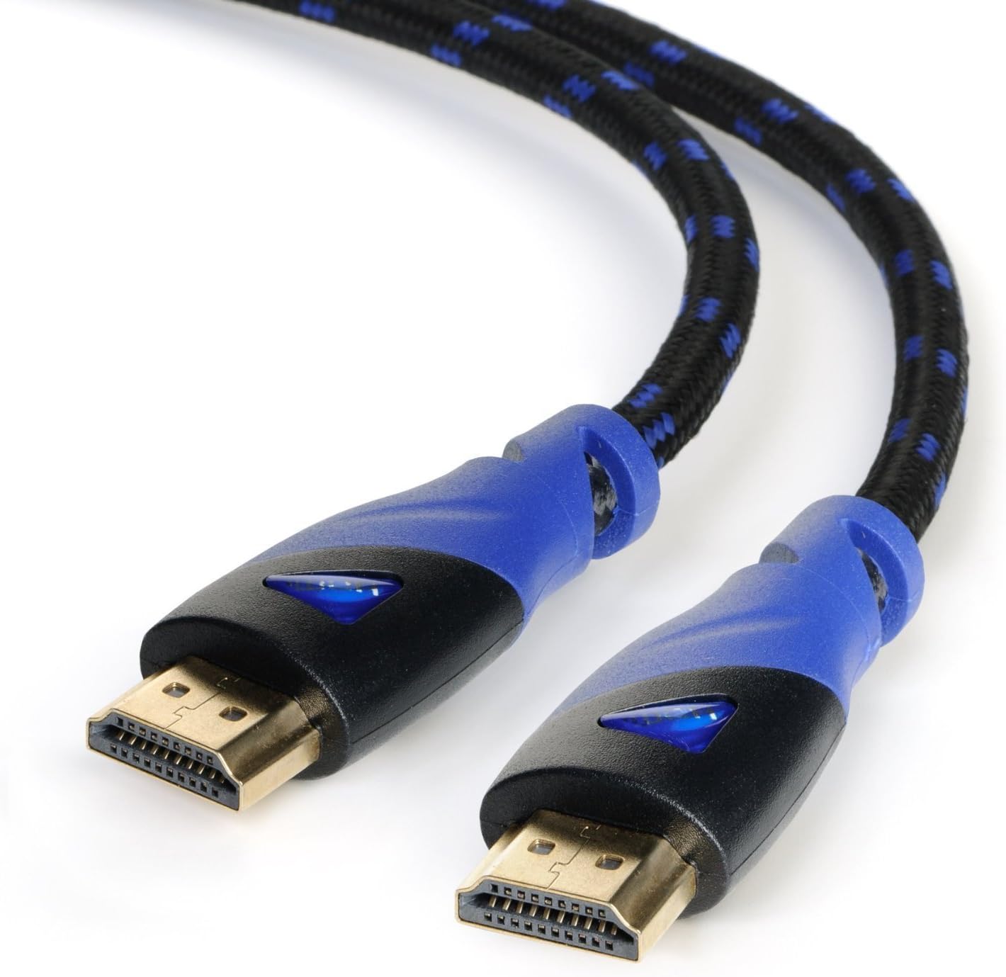 MutecPower PREMIUM Pack of 5 HDMI cables + 2 cable ties - 2 meter - Blue braided - 5 pack 2M, 2 meter - 5 Pack - Image 3