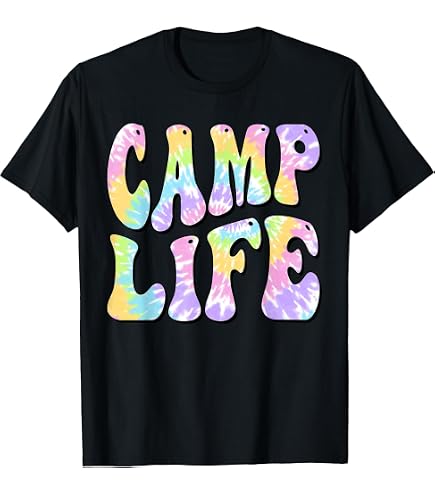 Amazon.com: Camp Life Tie-Die Summer Top for Girls Summer Camp Tee