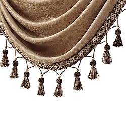ELKCA Double-Sided Chenille Waterfall Valance for