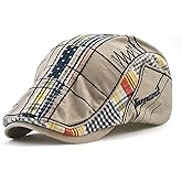 MOACC M Men Beret Hat Cotton Buckle Adjustable Newsboy Hats Cabbie Gatsby Cap