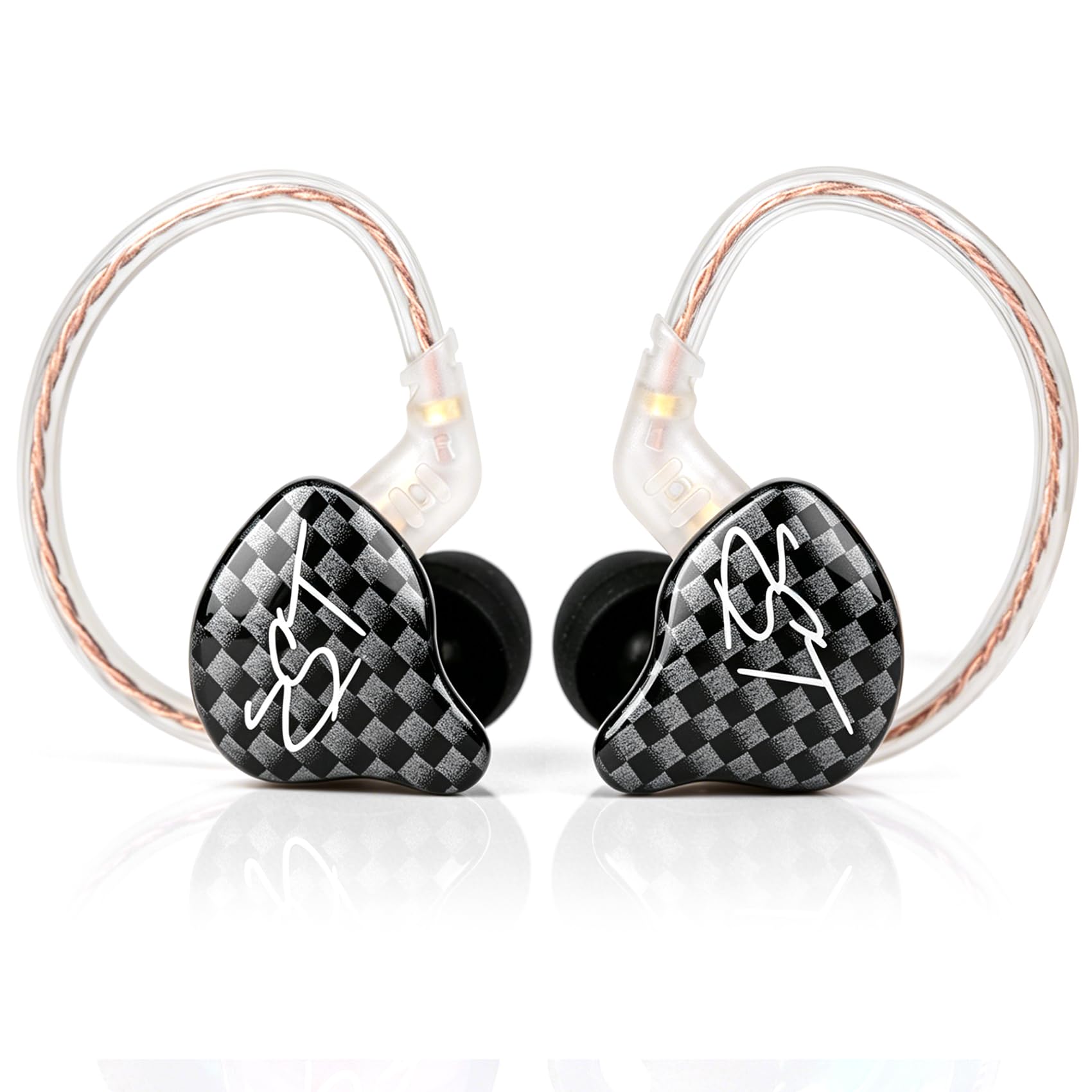 YINYOO KZ-ZST Hybrid Banlance Armature with Dynamic in-Ear Earphone 1BA+1DD HiFi Headset Wired Earbuds IEM Headphones Gaming Earbuds (Black-zst Without Microphone)