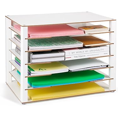 4 Tier Plastic File Holder Office Desk Table Top Book Shelf - View #11