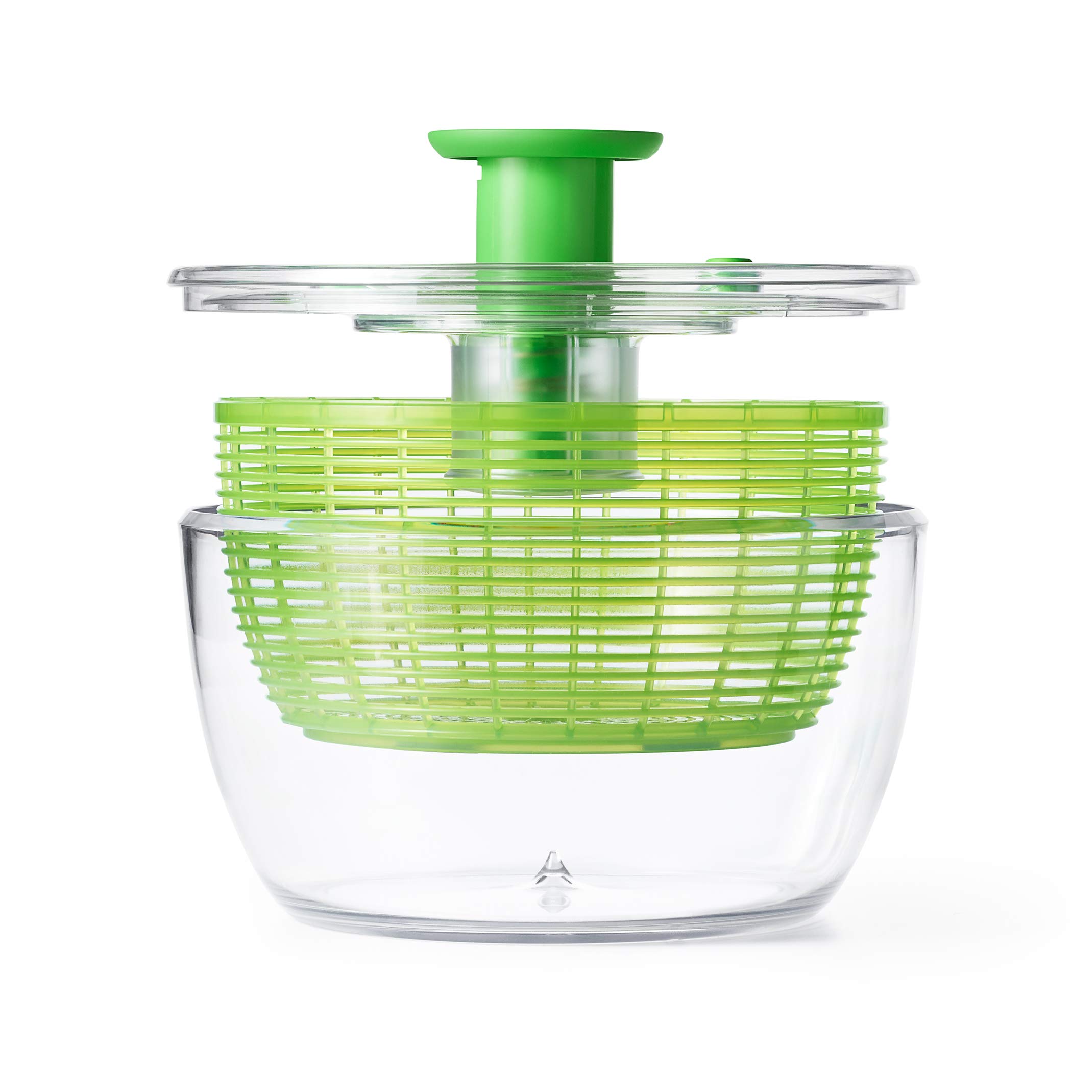 OXO Good Grips Salad Spinner - Large, Green Lettuce & Fruit Washer, BPA-Free, Easy One-Hand Pump