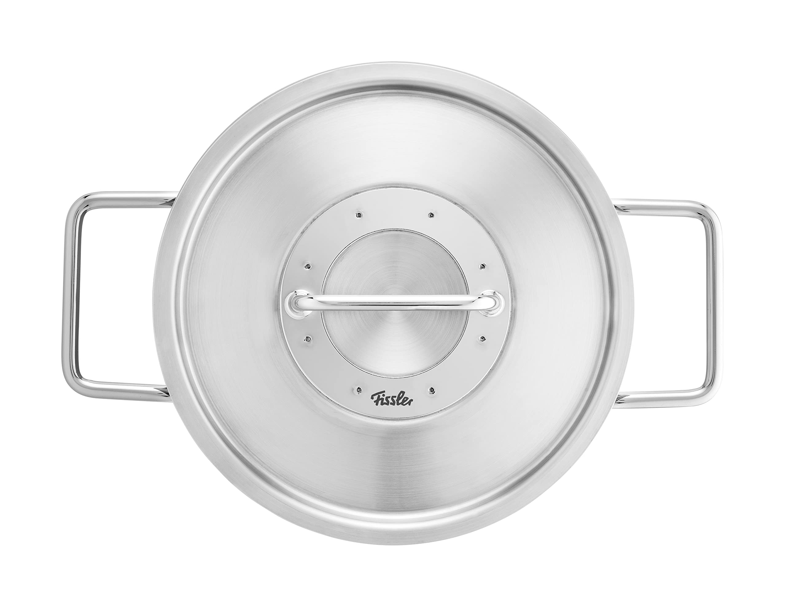 Fissler Pure Collection/Edelstahl-Kochtopfset, 6-teilig, Töpfe mit Metall-Deckel (3 Kochtöpfe,1 Bratentopf 1 Stielkasserolle 1 Edelstahlpflege) - Induktion, Silber 5