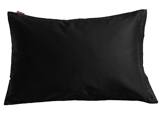 beties Paket mit 2 x Mako Satin Kissenbezug ca. 40x60 cm 100% Baumwolle hochwertig & angenehm in 4 interessanten Größen Uni Farben (schwarz)