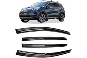 Kinwrdsn Durable Tape-on Rain Guards Side Window Visor,Window deflectors for 2017-2022 KIA Sportage,Vent Deflector,Window Visors,4 Pcs