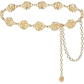 Glamorstar Hollow Flower Belt for Women Waist Chain Belts for Dresses