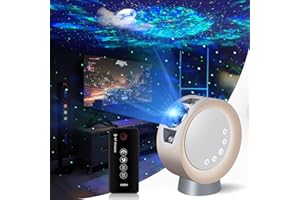 LITENERGY LED Sky Projector Light, Galaxy Lighting, Nebula Star Night Lamp with Base and Remote Control for Gaming Room, Home Theater, Bedroom , or Mood Ambiance (Gold)