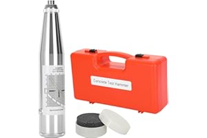 PUZAU Concrete Rebound Hammer, Schmidt Hammer, Concrete Test Hammer Tester with Instructions in English, Hammer Tester Resiliometer Test Meter Tool, Suitable for 10-60Mpa (1450-8702.26psi), ZC3-A