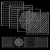 Acrylic Sashiko Stencil, 4 Patterns Embroidery Templates for Sewing Craft | Clear acrylic, 4 tracing patterns, reusable stencils, smooth edges, compact 4.7-inch size