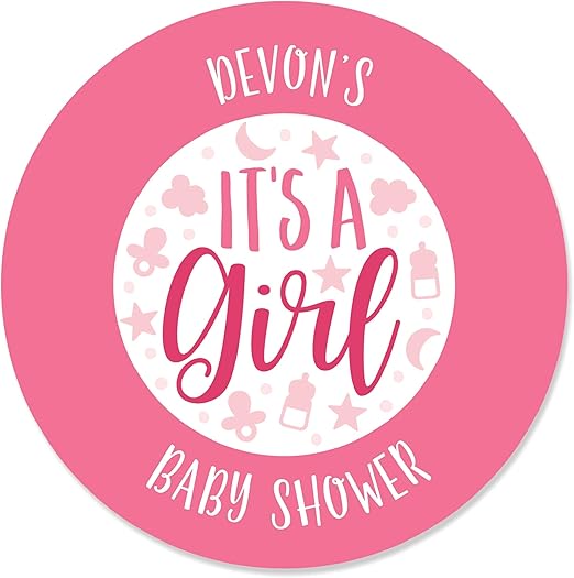 personalized stickers for baby shower favors