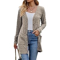 トップス 5 13 14 15 t GRECERELLE Womens Fall Fashion Lightweight Soft Long Sleeve Open