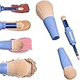 Alleyoop Overachiever 4-in-1 Travel Makeup Brush Set – Powder, Blending, Precision & Complexion Brushes – Mini Makeup Brush for Women, Vegan, Multi-Use & Travel-Friendly Makeup Tool