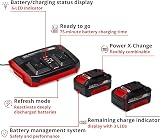 Einhell 18V 2x4.0Ah PXC Starter Kit Twin Battery Charger Set view 4