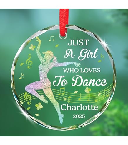 Amazon.com: Dancer Christmas Ornament – Round Personalized Holiday