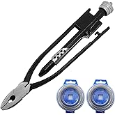 HARSKIYER 9" Safety Wire Pliers With 50+25 FT Wire, Chrome Vanadium Tool | Cuts And Twists Wire, Chrome Vanadium Steel, Corrosion-Resistant, Spring-Loaded Auto Return, Tapered Jaws For Tight Areas