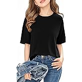 Jenisso Girls Short Sleeve T Shirts Kids Summer Crewneck Tops Basic Tees 5-14 Years