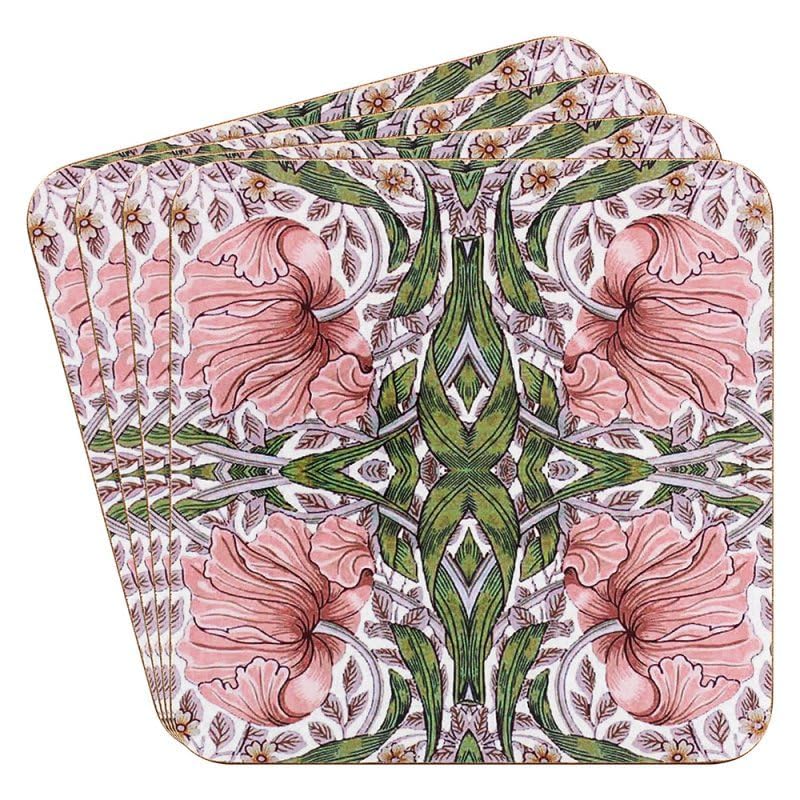 The Leonardo Collection Pimpernel Coasters Set of 4 | Coasters Set For All Modern Kitchen & Offices | Designed By William Morris | For All Types of Cups & Mugs